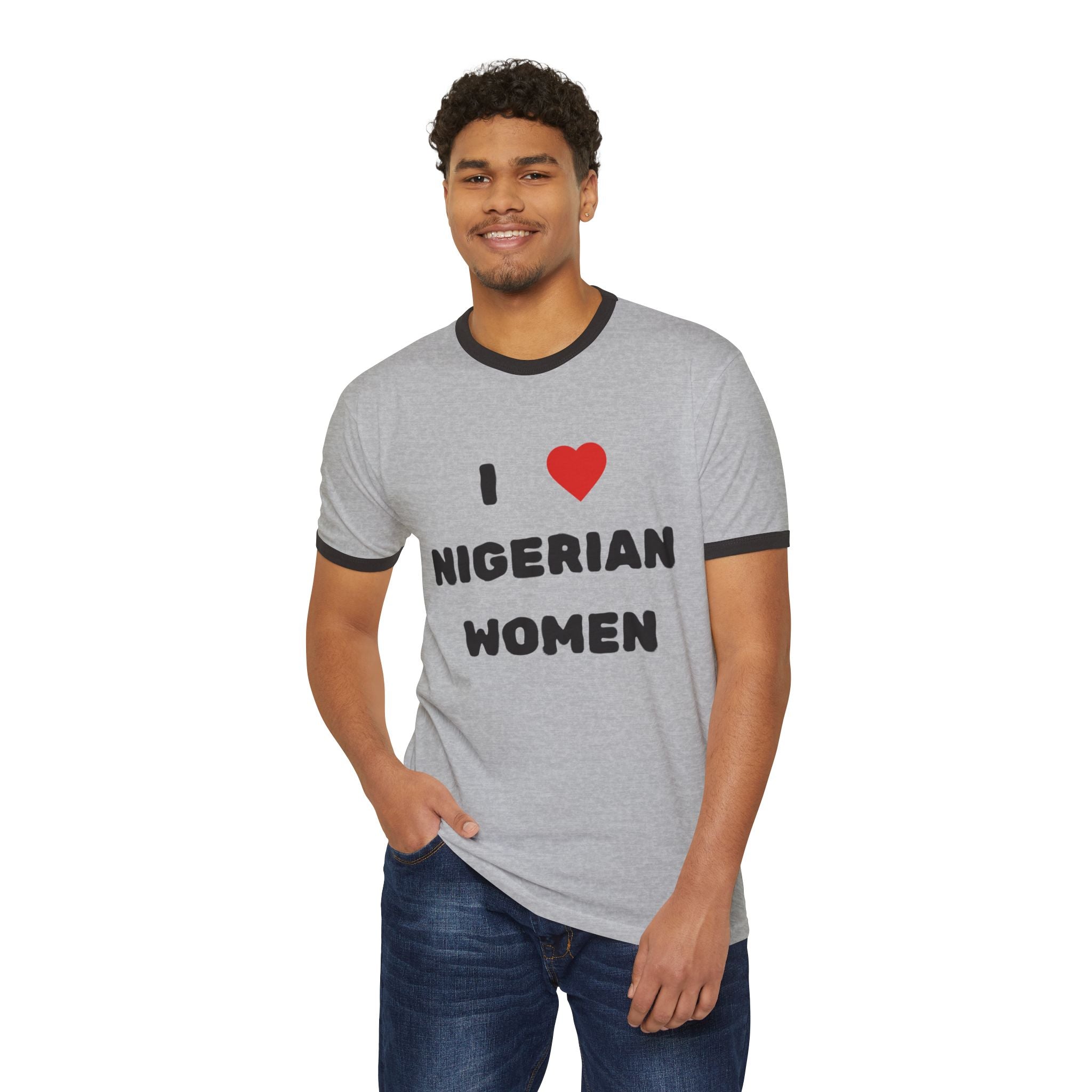 I  ❤️ Nigerian Women Ringer T-Shirt