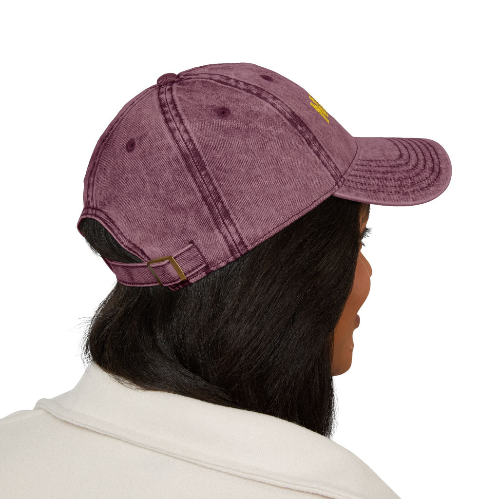 Nigeria Embroidered  Washed Black Dad Hat