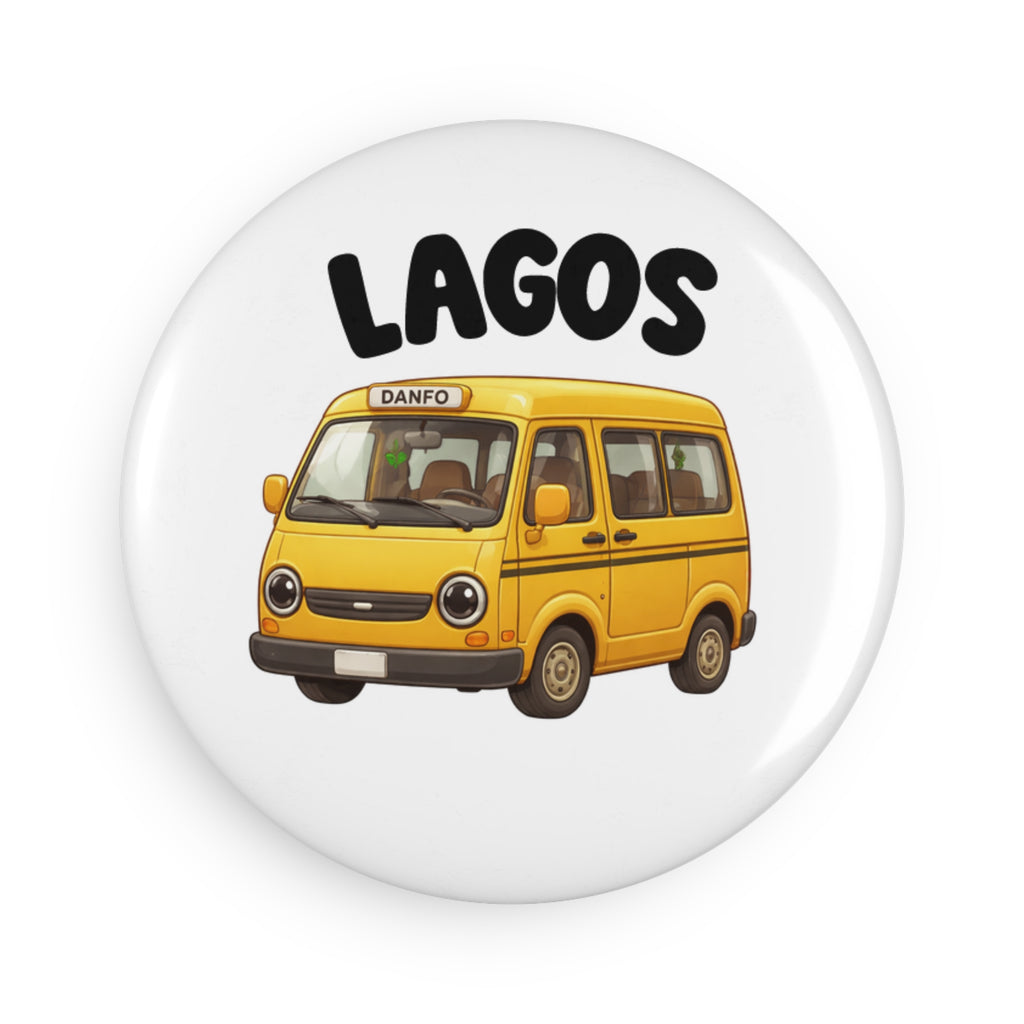Lagos Danfo Round Button Magnet