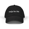Embroidered 'naija for life' Denim Hat