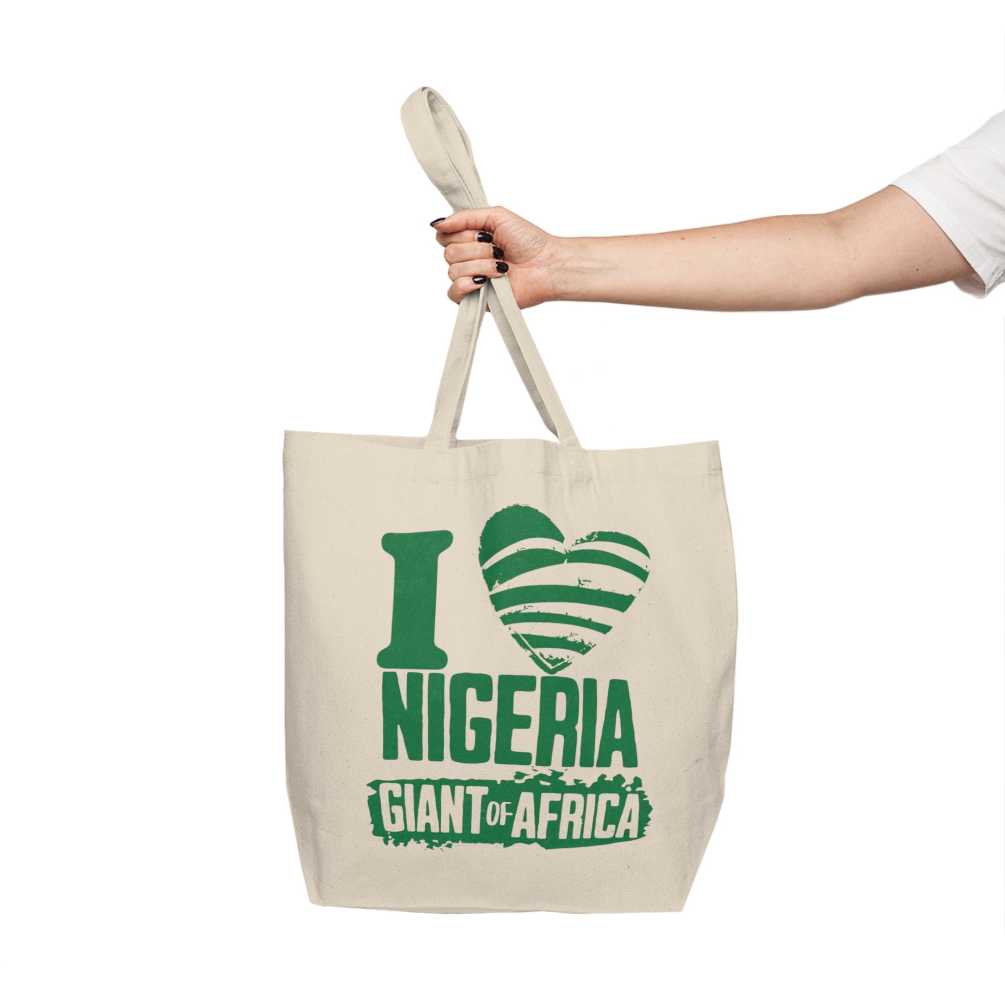 I Heart Nigeria tote | Giant of Africa canvas tote