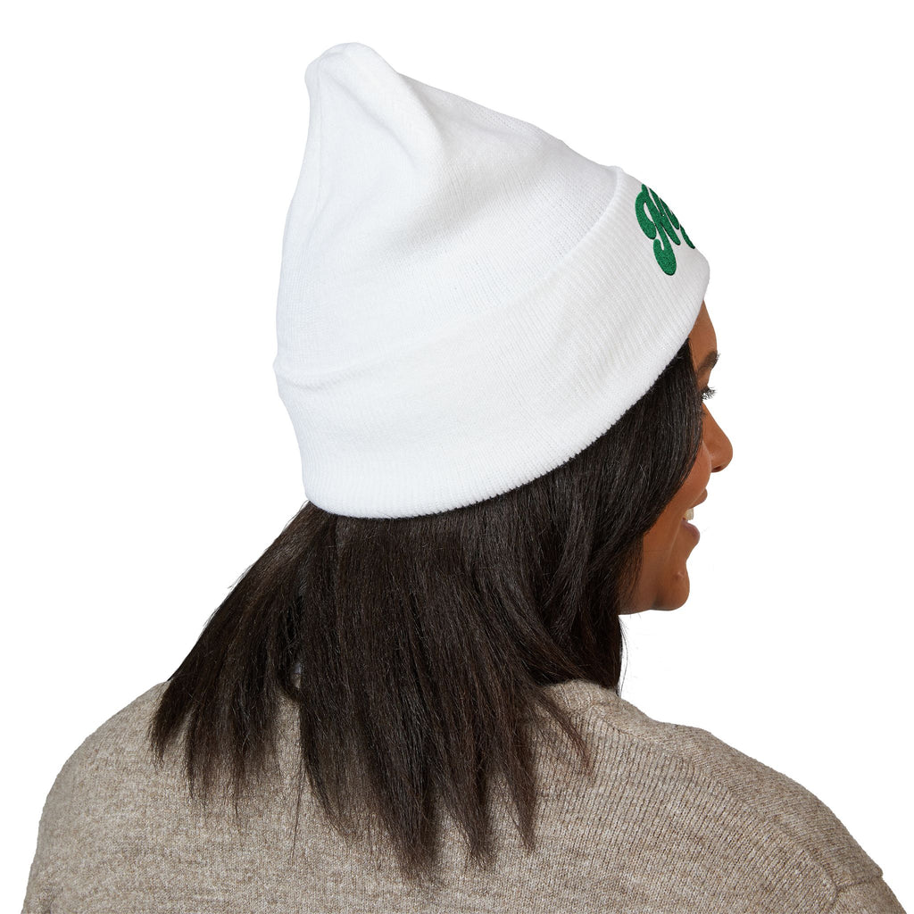 Nigeria Green Script Embroidered Beanie