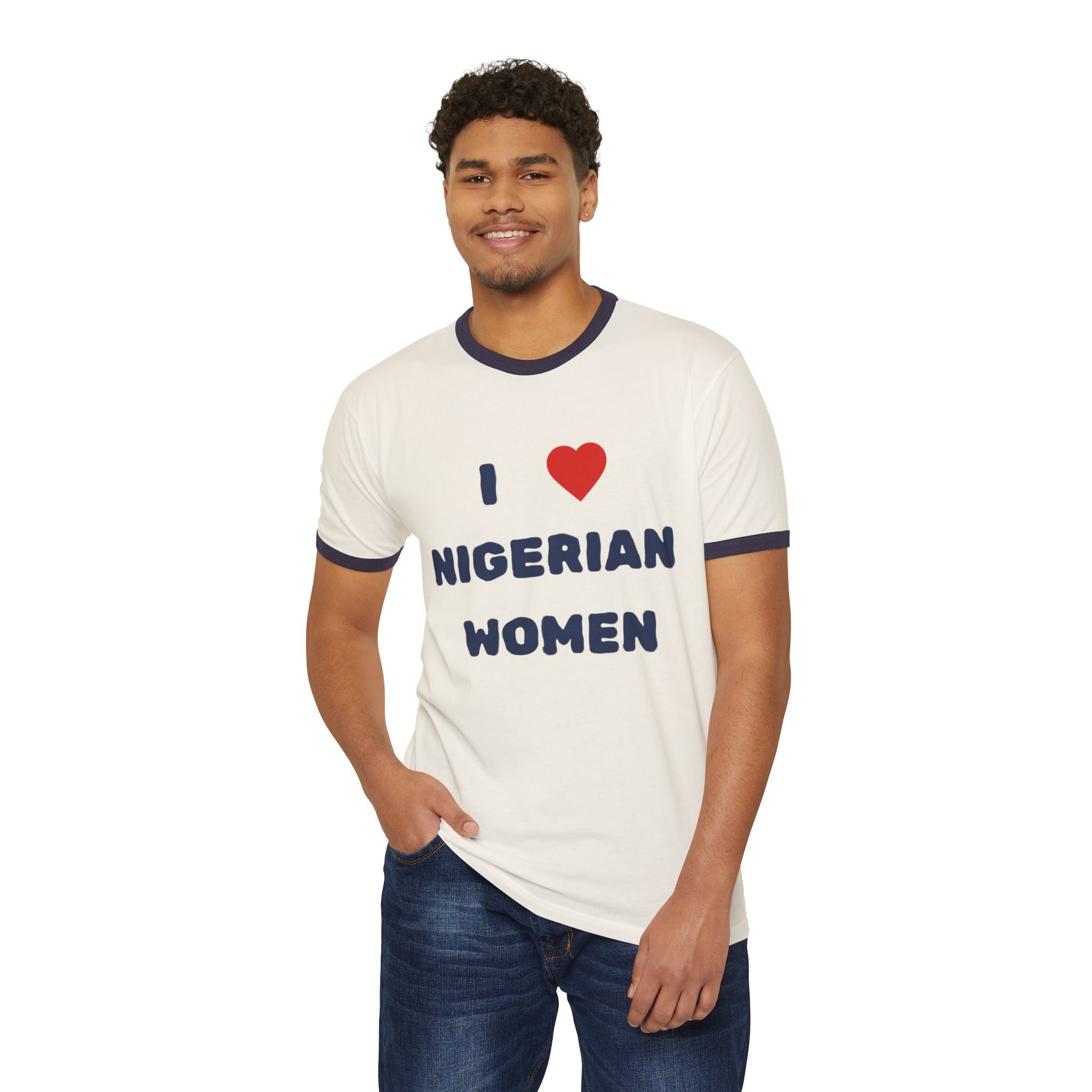 I  ❤️ Nigerian Women Ringer T-Shirt
