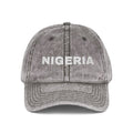Embroidered "Nigeria" Distressed Baseball Cap