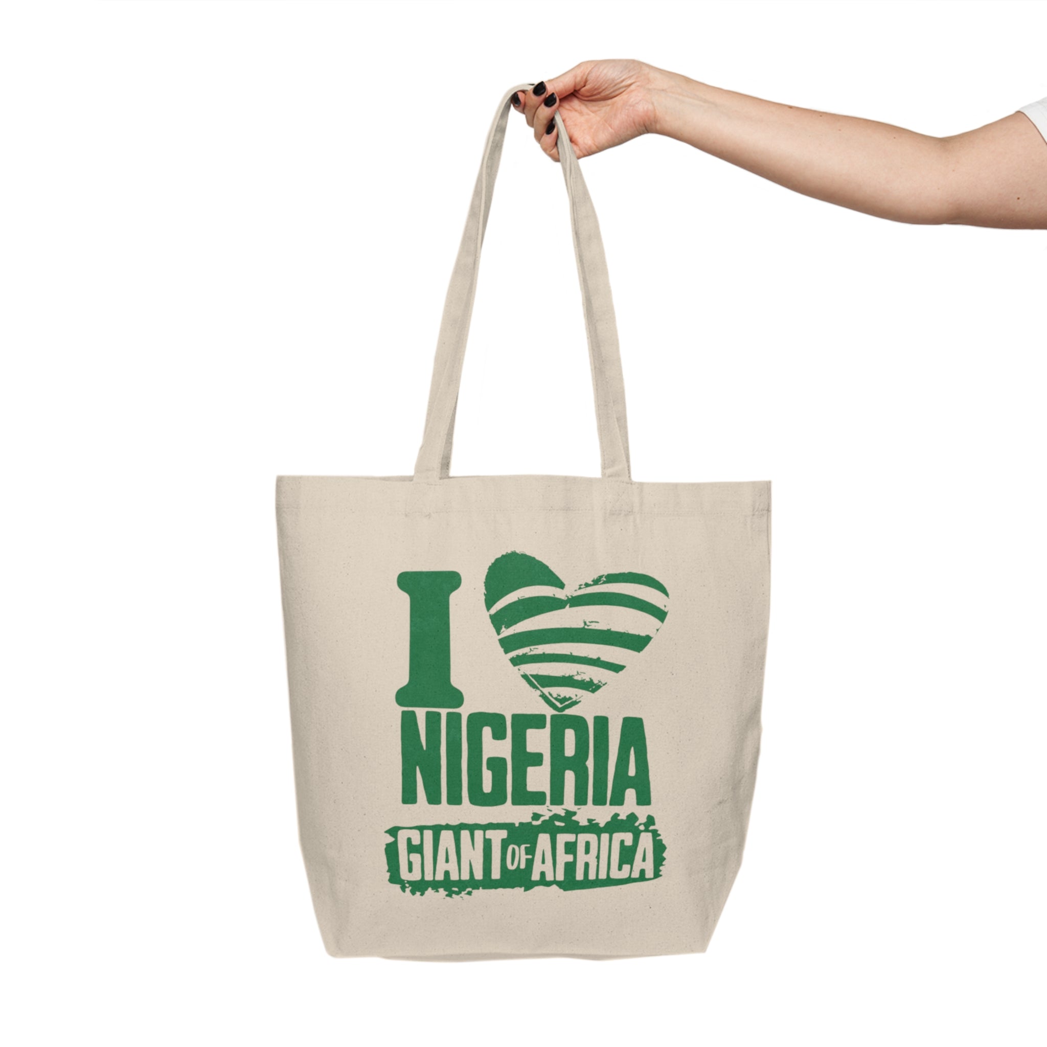 I Heart Nigeria tote | Giant of Africa canvas tote