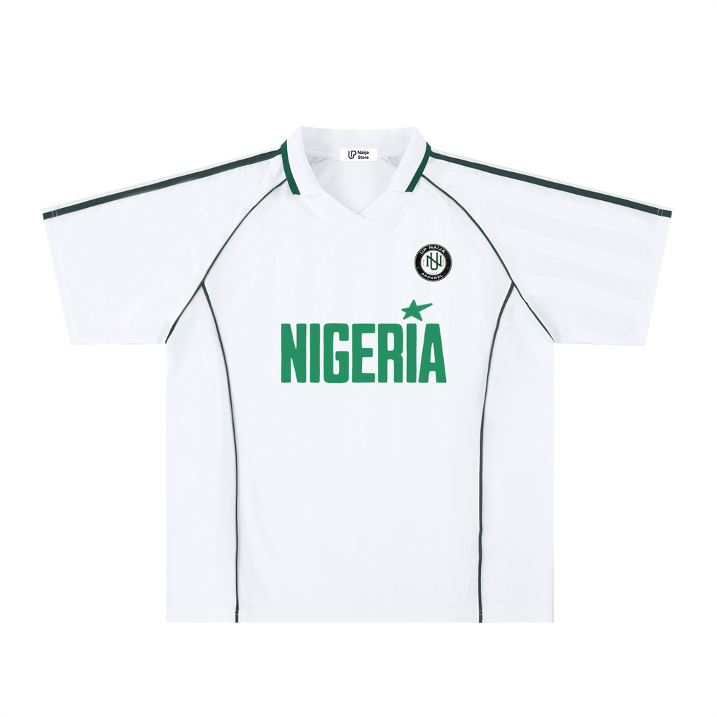 Nigeria Collared Jersey- White