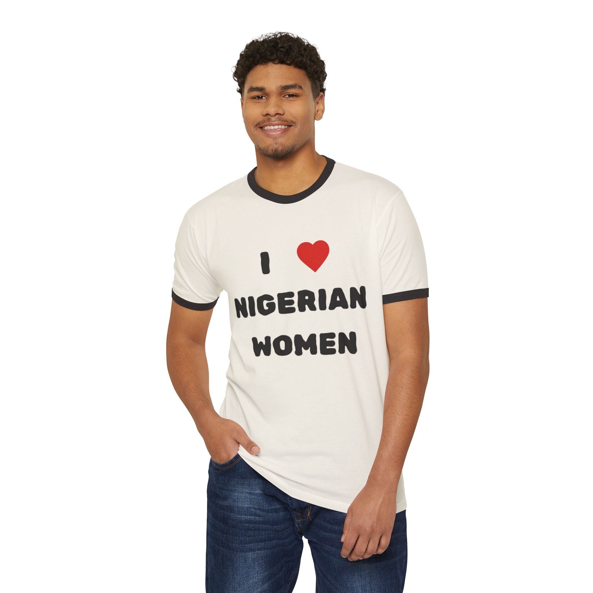 I  ❤️ Nigerian Women Ringer T-Shirt