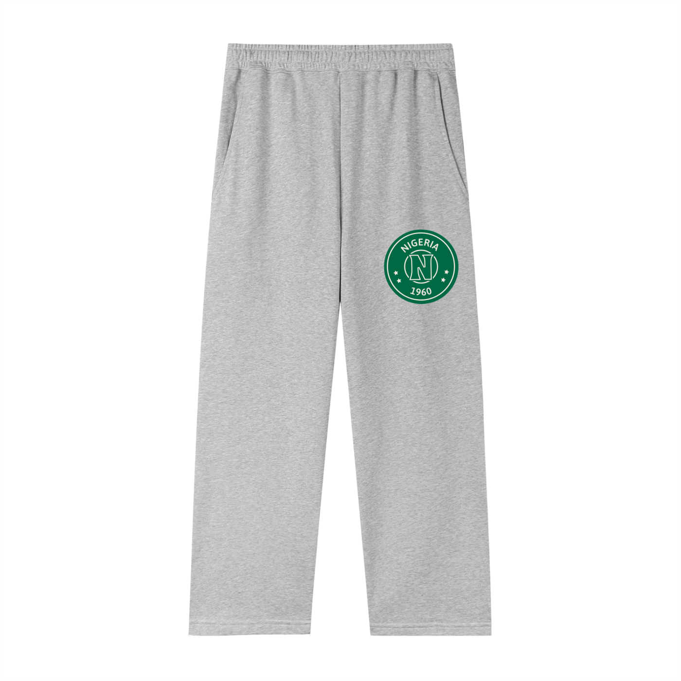 Nigeria Patch Straight-Leg Sweatpants