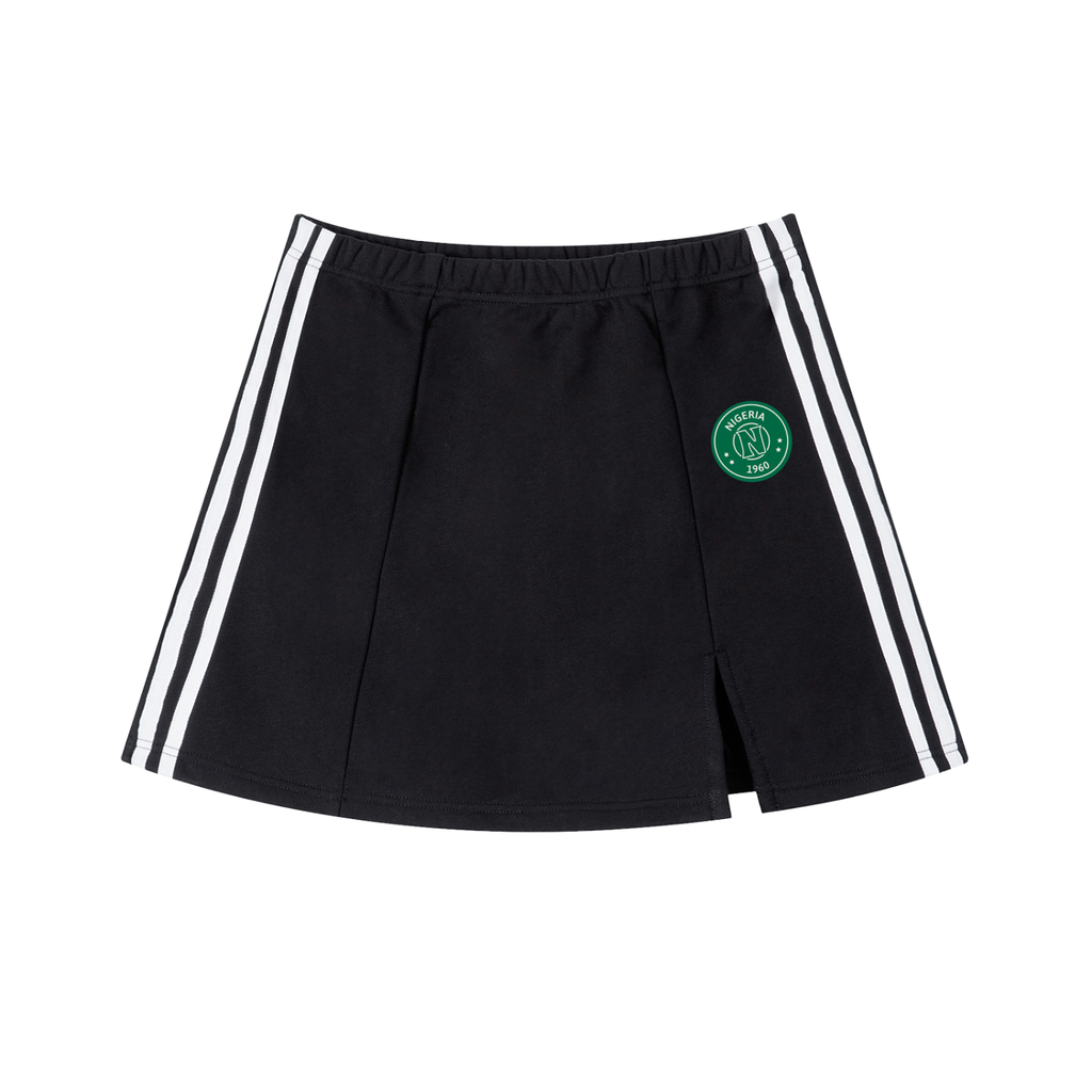 Nigeria Patch Side Stripe Slit Skirt