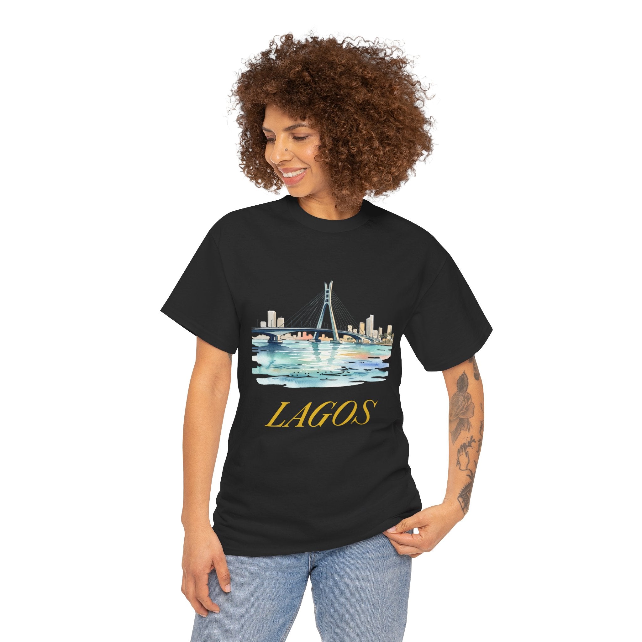 Lagos Skyline Graphic T-shirt