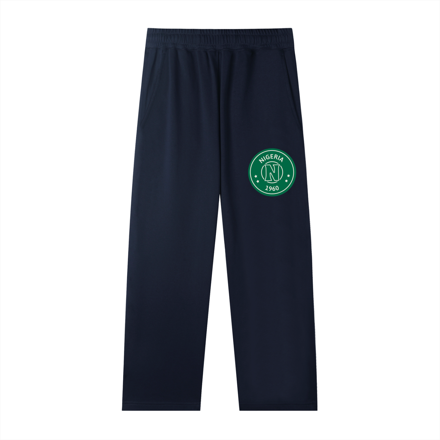 Nigeria Patch Straight-Leg Sweatpants